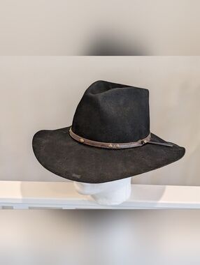 VINTAGE OUTBACK TRADING CO 100% Wool Hat 7 1/8